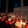 Kerzen am Tatort in Wien-Brigittenau