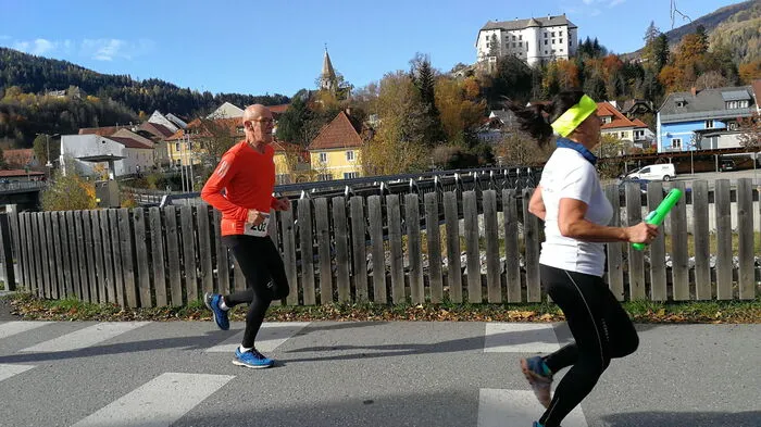 Begeisterte Läufer entlang der Ranten.