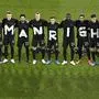 "Menschenrechte" stand auf den Leibchen der deutschen Nationalspieler.