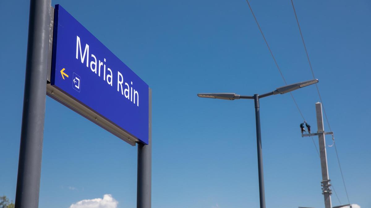 Der erst jüngst modernisierte Bahnhof Maria Rain. Die unmittelbare Nachbarschaft zu Klagenfurt wirkt sich nicht auf die Höhe des Klimabonus aus