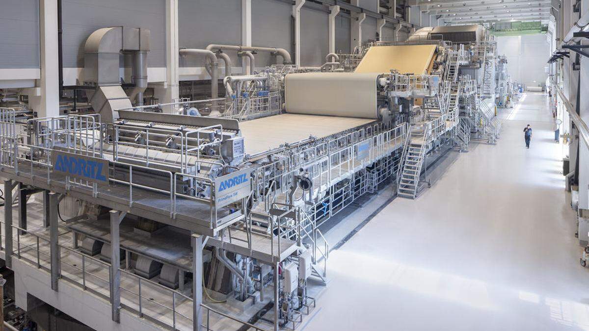 1300 Meter Papier pro Minute: Die Papiermaschine PM3 in Pöls