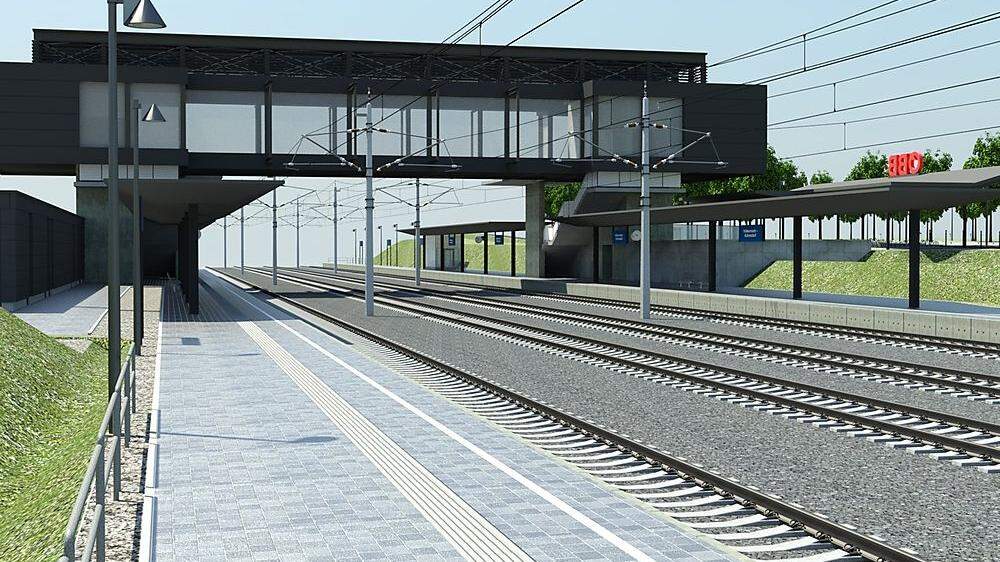 Pläne für die Visualisierung des Bahnhofes Kühnsdorf