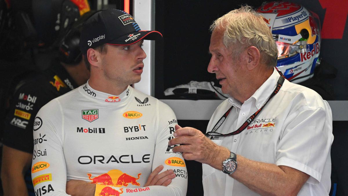 Max Verstappen im Gespräch Helmut Marko 