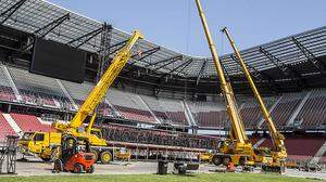 Bauarbeiten wird man 2019 im Klagenfurter Stadion häufig sehen