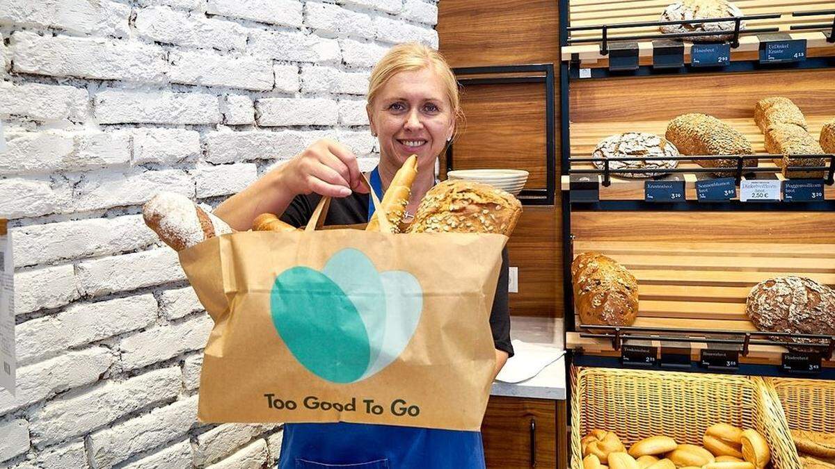 Überzähliges Gebäck kommt in allen Filialen der Bäckerei Kern ab sofort ins &quot;Too good to go&quot;-Sackerl