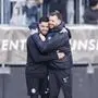 Rückkehrer Jusuf Gazibegovic wurde von den Sturm-Fans gefeiert und von Neo-Trainer Fabio Ingolitsch geherzt