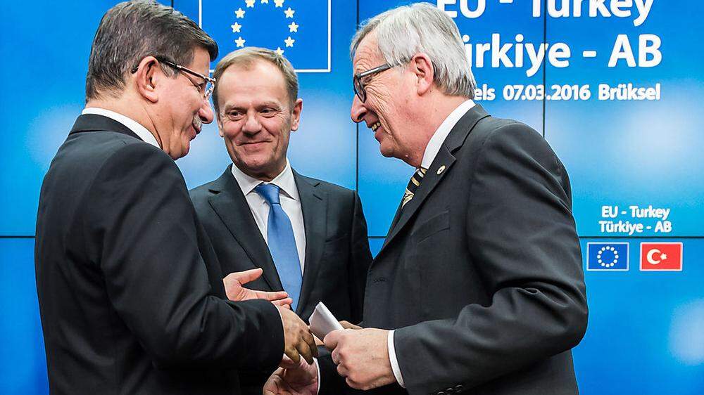 Davutoglu, Tusk und Juncker