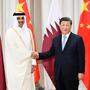 Emir Tamim bin Hamad Al Thani und Xi Jinping