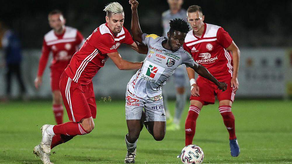 Boakye zeigte gegen den Landesligisten Siegendorf erste gute Ansätze
