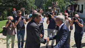 Sloweniens Präsident Borut Pahor traf Landeshauptmann Peter Kaiser am Montag in Unterkärnten