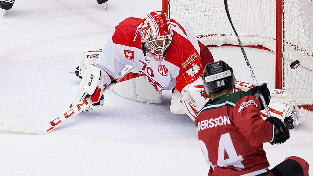 Frölunda will das KAC-Gehäuse noch mehr unter Beschuss nehmen