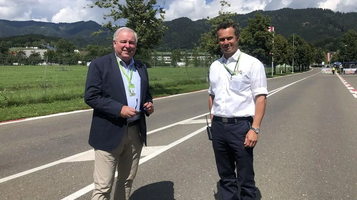Landeshauptmann Hermann Schützenhöfer und Gustav Fenz, Projekt Spielberg