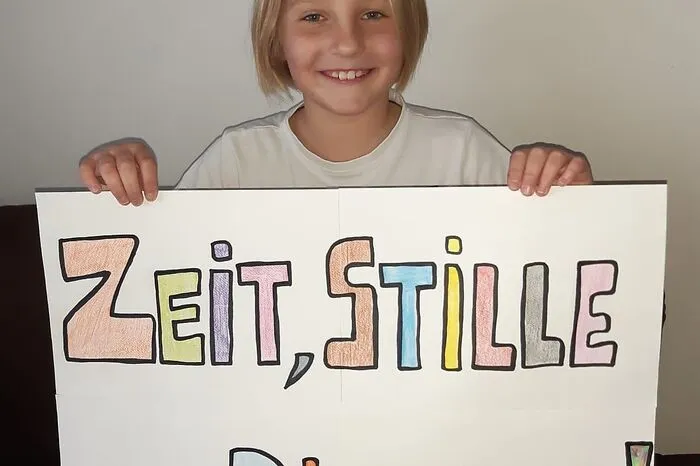 ... der Nachbarschaft eine aufmunternde Botschaft.