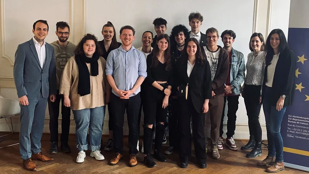 Die Schülergruppe in Brüssel