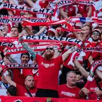 Österreichs Fans waren nach dem Sieg über die Niederlande im Freudentaumel