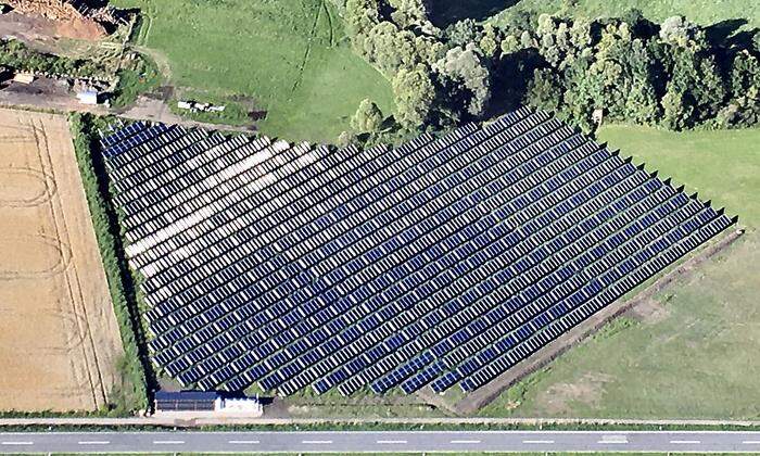 Der Solarpark von oben