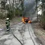 Das Fahrzeug brannte vollständig aus