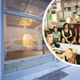 Solange der ehemalige "Wichteltreff" leer steht, wird er nun als Projektraum genutzt. Kleines Bild: Projektgruppe im "Büro zur Rettung der Welt" in der Annenstraße