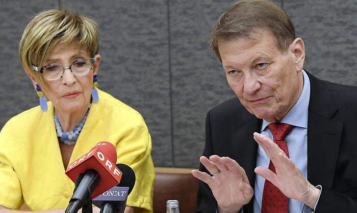 Die Vorsitzenden von ÖVP-Seniorenbund, Ingrid Korosec, SPÖ-Pensionistenverband, Peter Kostelka