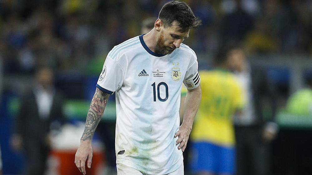 Niedergeschlagener Superstar: Lionel Messi nach dem Copa Aus 