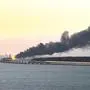 Die Krim-Brücke in Brand