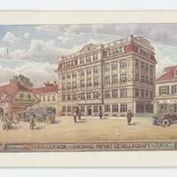 Historisch: Das Zentral-Gebäude der Kolonialimportgesellschaft am heutigen Nikolaiplatz