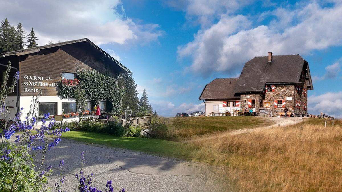 Das Gästehaus Karin und die Wolfsberger Hütte 