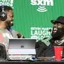 MIAMI, FLORIDA - JANUARY 31: SiriusXM host Kevin Hart and rapper Rick Ross speak onstage during day 3 of SiriusXM at Super Bowl LIV on January 31, 2020 in Miami, Florida. (Photo by Cindy Ord/Getty Images for SiriusXM )