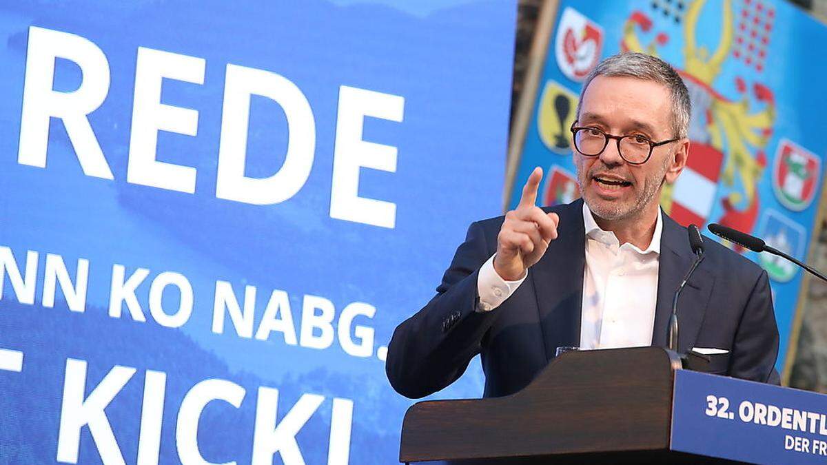 FPÖ-Chef Herbert Kickl beim Parteitag 