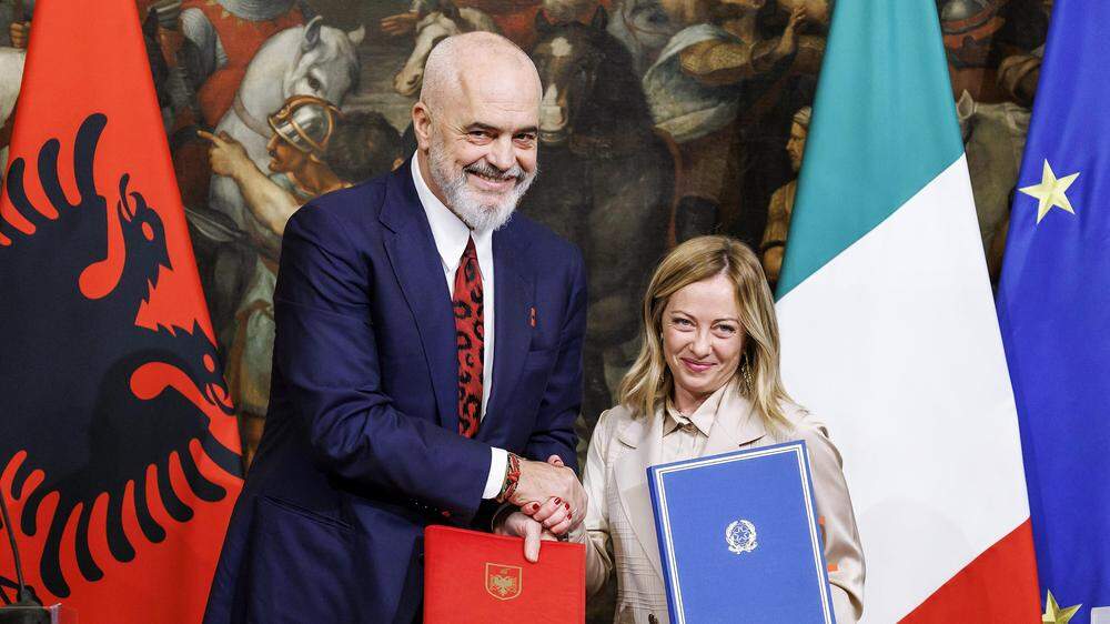Italiens Premier-Ministerin Meloni und ihr albanischer Amtskollege Rama