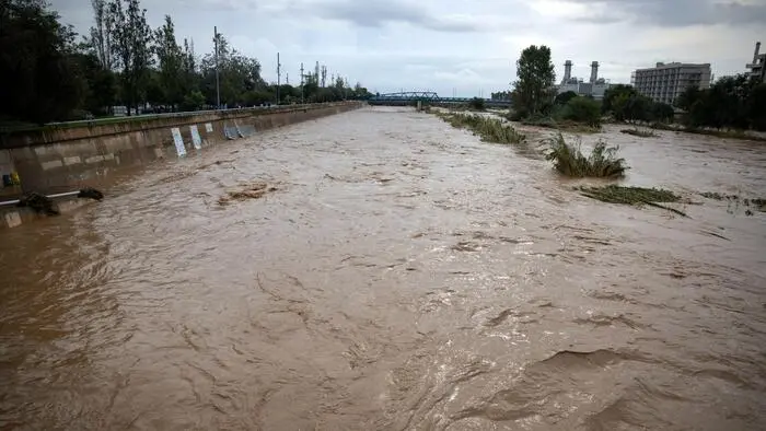 Der Fluss Besos trat über seine Ufer