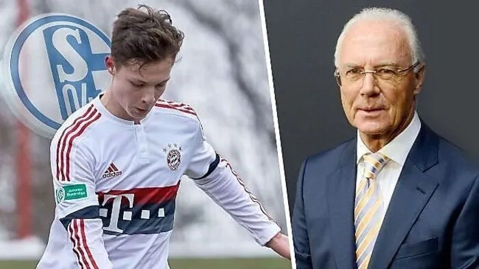 Luca Beckenbauer (l.), der Enkel von "Kaiser" Franz