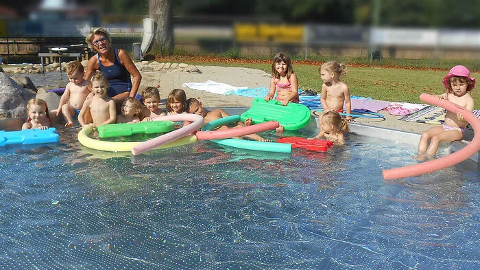 Bei ihrem letzten Kurs heuer in Mureck hatte Renate Schachner die jüngste Gruppe, seit sie Schwimmkurse veranstaltet