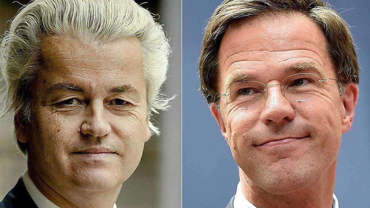 Ein spannendes Duell zwischen dem Rechtspopulisten Geert Wilders und Regierungschef Mark Rutte wird erwartet 