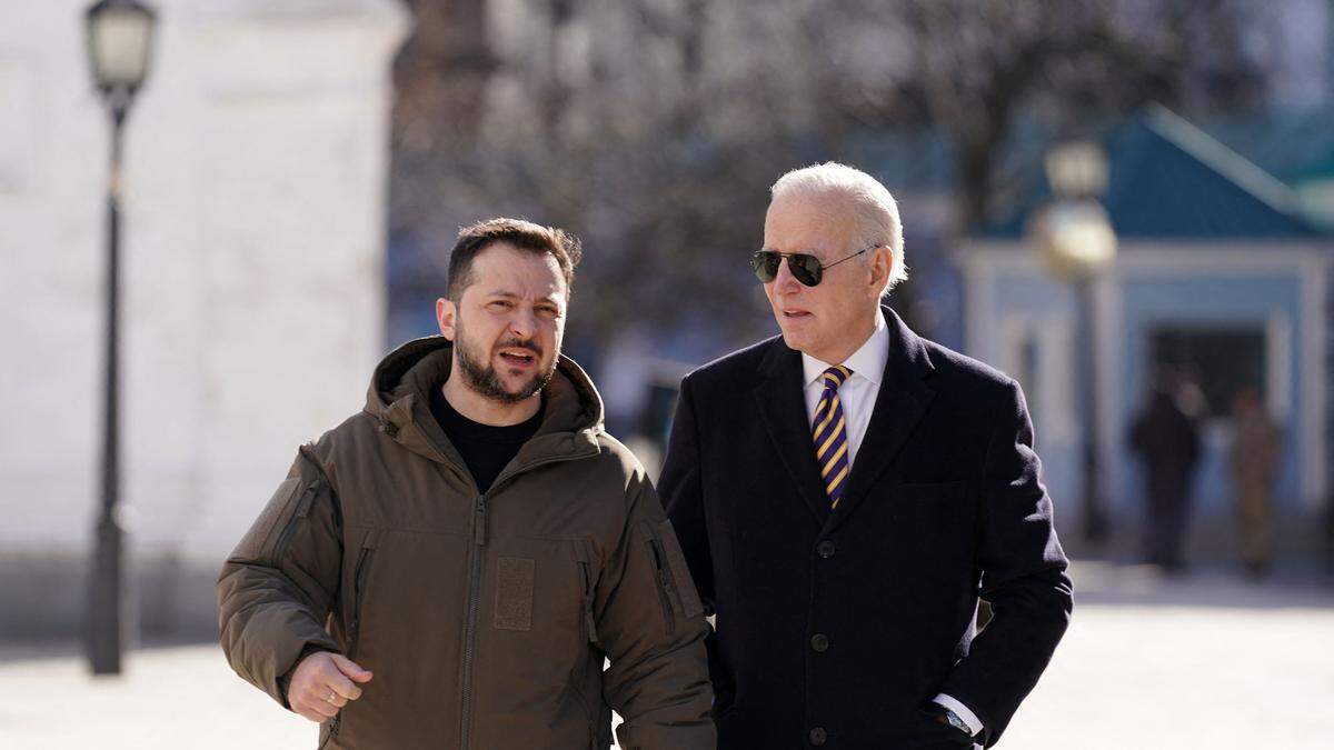 Wolodomyr Selenskyj und US-Präsident Joe Biden