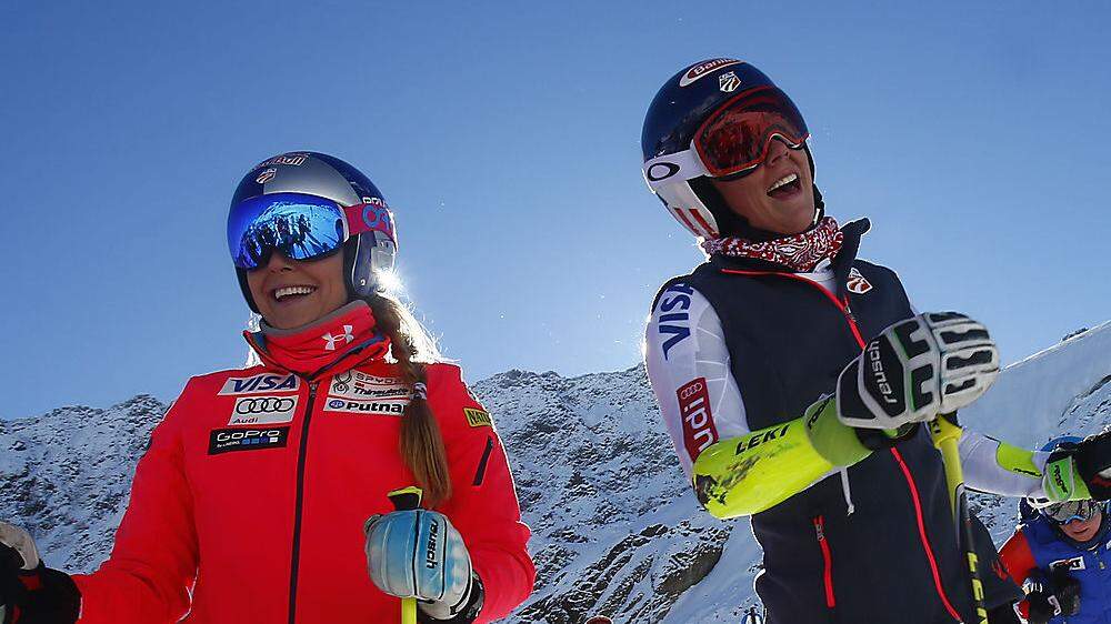 Zwei Größen im alpinen Damenskisport: Lindsey Vonn (links) und Mikaela Shiffrin