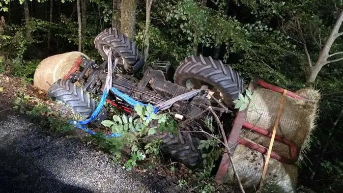 Der abgestürzte Traktor