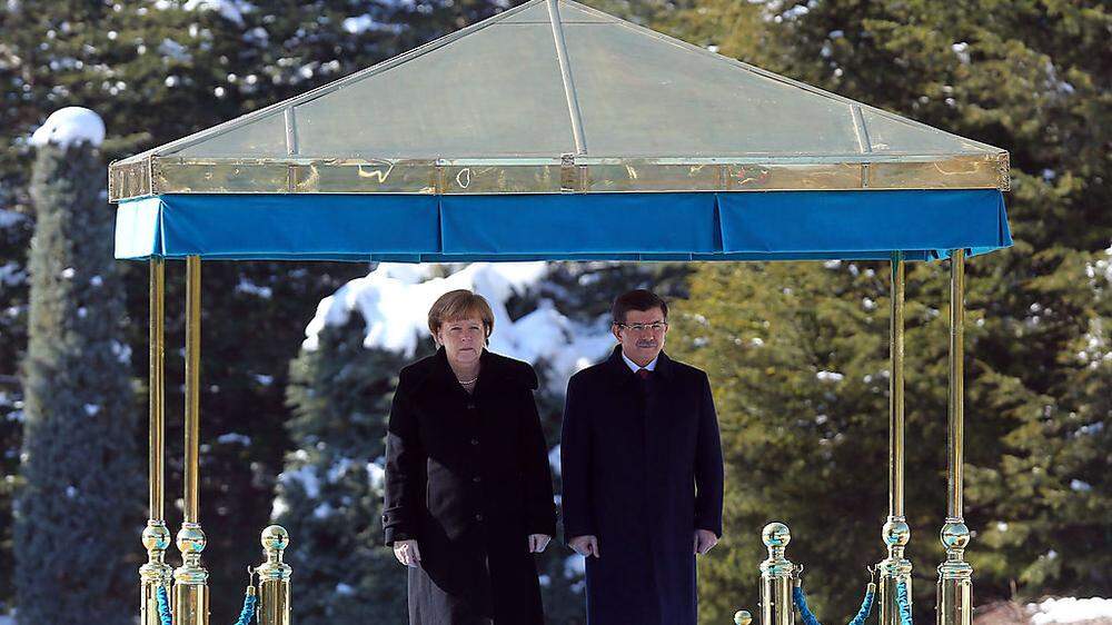 Merkel und der türkische Premier Davutoglu
