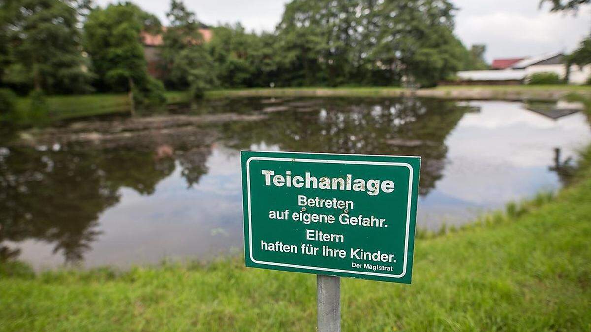 In diesem Löschteich geschah das Unglück