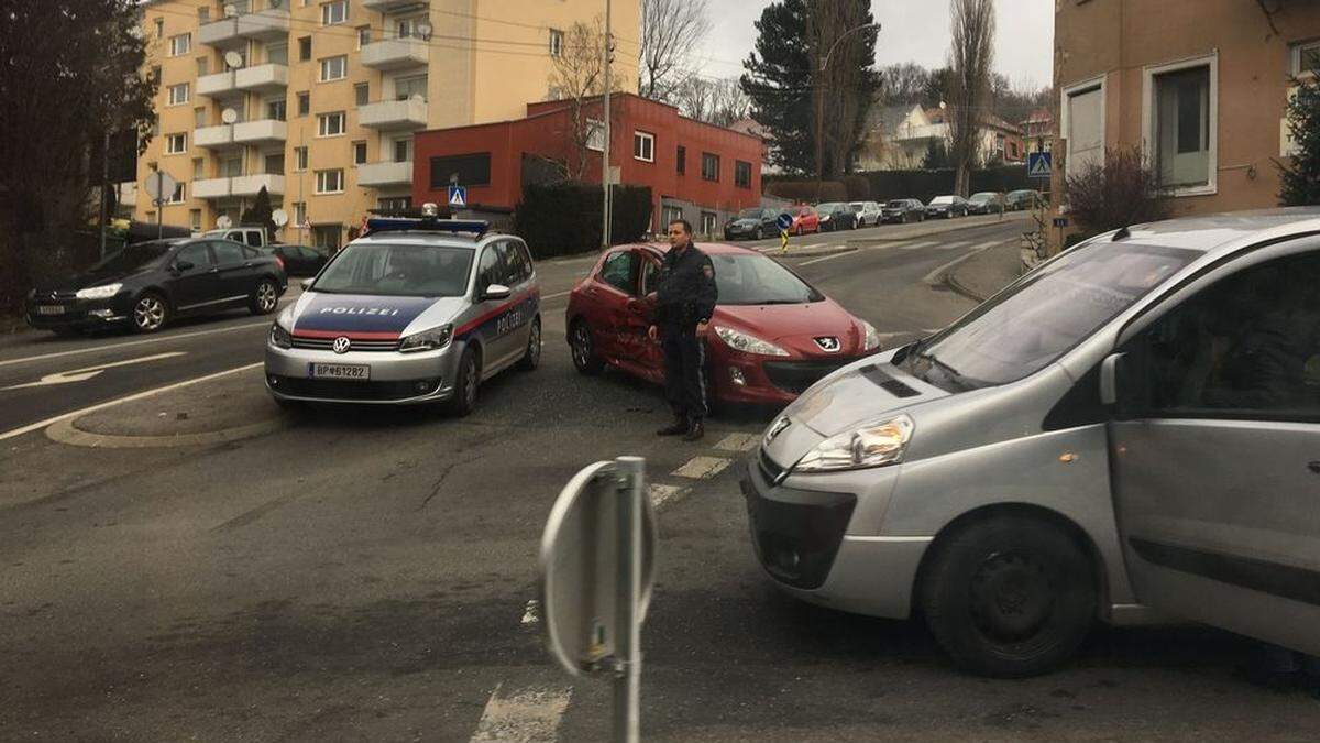 Unfall auf der Riesstraße