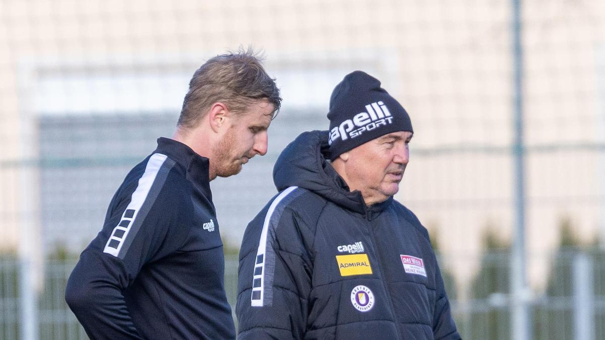 Martin Hinteregger mit Austria-Trainer Peter Pacult