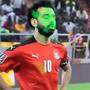 Mohamed Salah wurde beim Elfmeterschießen von Laserpointern geblendet.