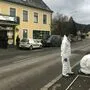Ermittler bei der Arbeit nach der Bluttat