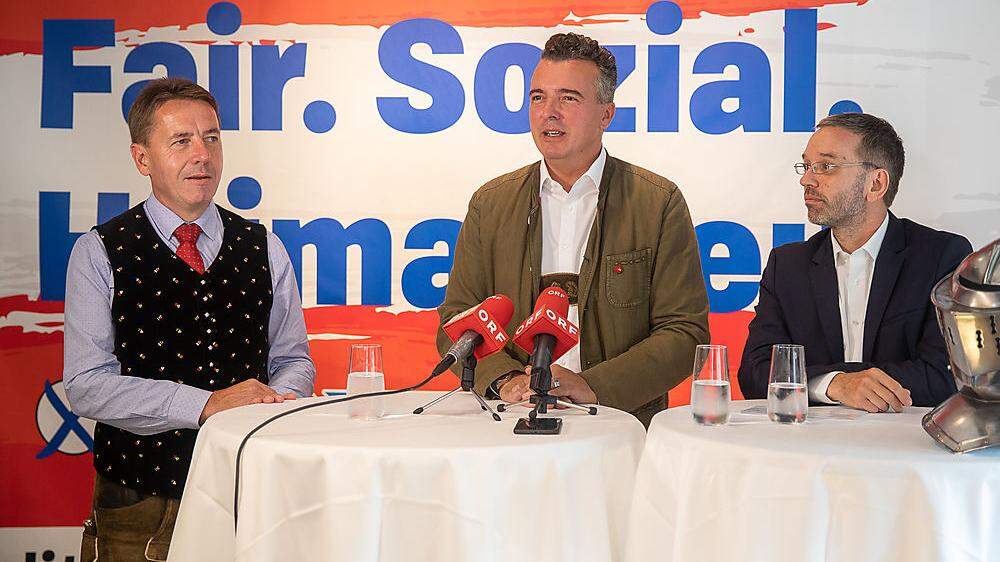 FPÖ-Wahlkämpfer: Erwin Angerer, Gernot Darmann, Herbert Kickl