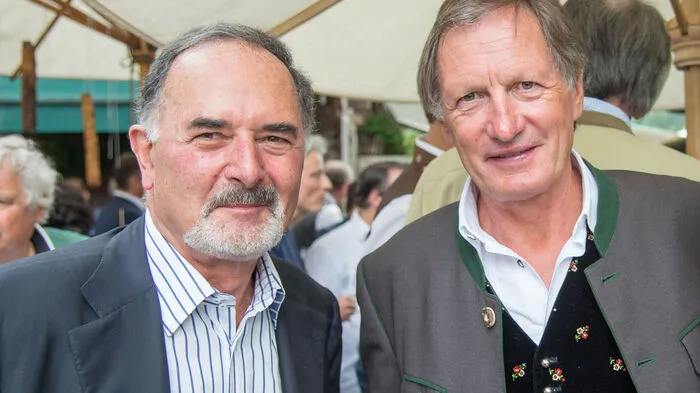 Daimer-Aufsichtsrat Bernd Pischetsrieder mit Ski-Legende Franz Klammer