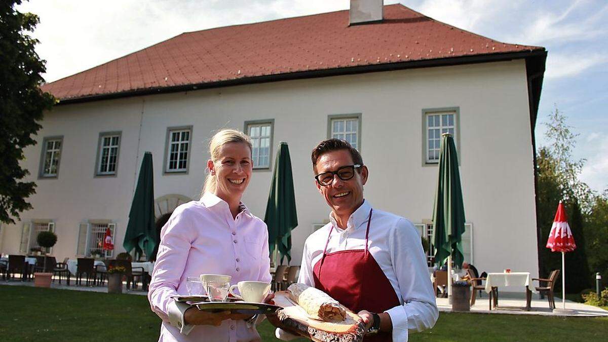 Bruni Janes und Mario Mauthner sind die neuen Gastronomen im Schloss Finkenstein 