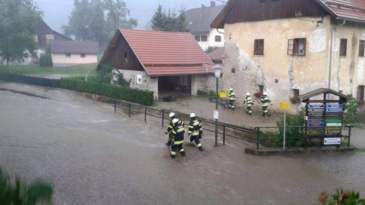 Ortskern von Tiffen war überflutet