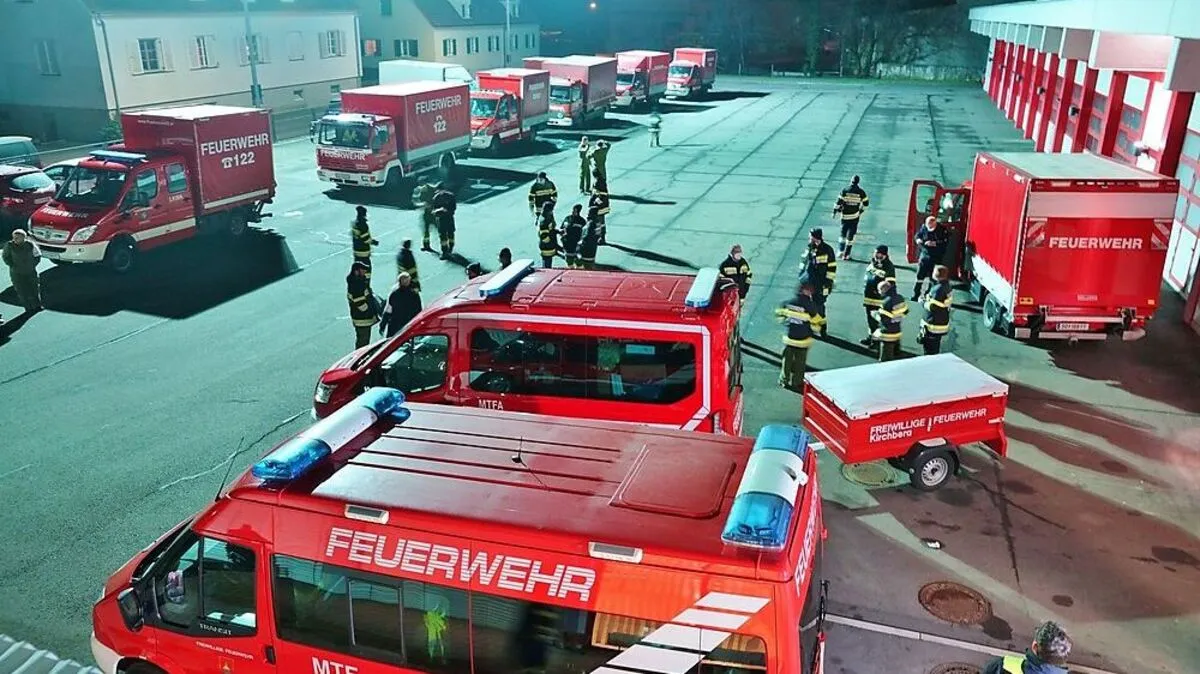 19 Fahrzeuge des Bereichfeuerwehrverbandes nahmen am Hilfseinatz teil