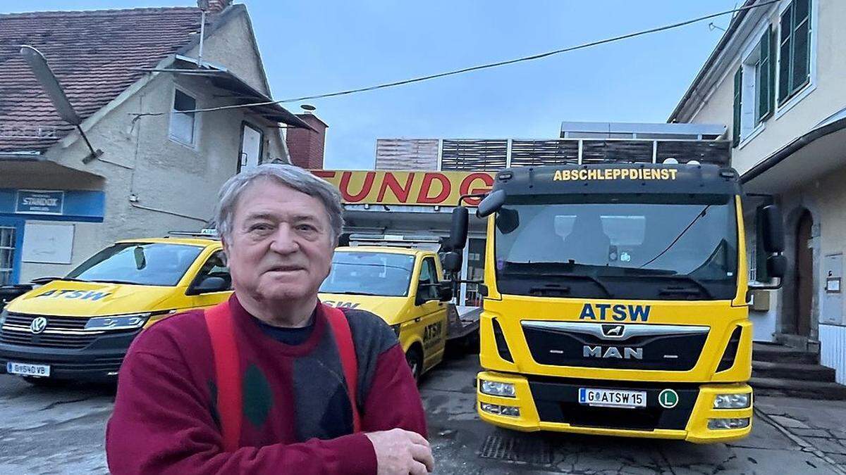 Franz Wuthe (76) ist der Abschlepper-König von Graz