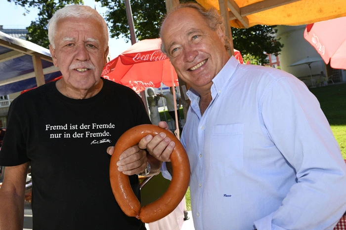 Stammgäste beim Fleischerfest: EU-Profi Gerhard Lerchbaumer und Bau-Projekt-Entwickler Hanno Soravia.